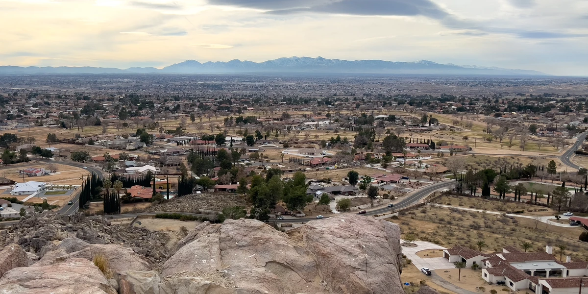Apple Valley, California from Bass Hill Trail — non-emergency medical transportation service area covered by With Care