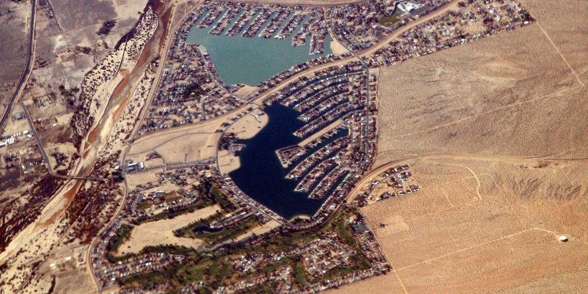 Helendale, California aerial view — non-emergency medical transportation service area covered by With Care